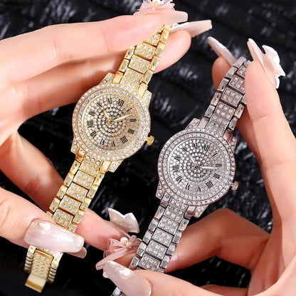 Women'S Luxury Crystal Exquisite Wristwatch Quartz Relogio Feminino Casual Ladies Watches Clock Montre Femme Mujer Female Saati