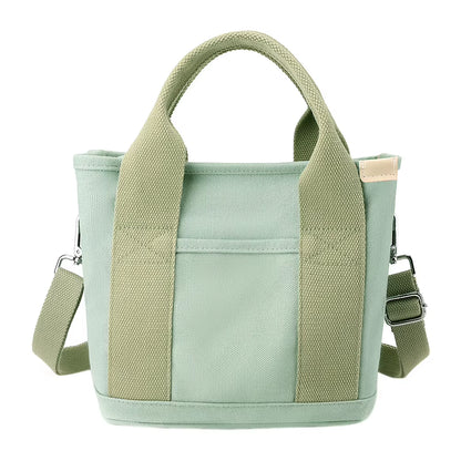 Canvas Bags for Women Handbags Shoulder Bags Solid Color Totes Shopper Bags Top-Handle Bags Casual Female Small Crossbody Bags