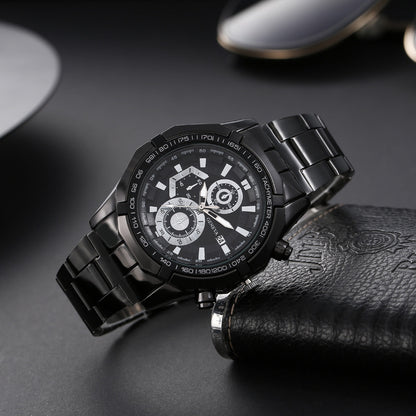 Men'S Super Running Racing Steel Belt Sports Suit Quartz Watch