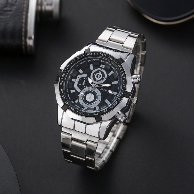 Men'S Super Running Racing Steel Belt Sports Suit Quartz Watch