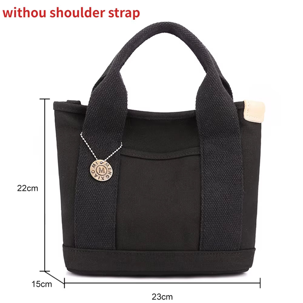 Canvas Bags for Women Handbags Shoulder Bags Solid Color Totes Shopper Bags Top-Handle Bags Casual Female Small Crossbody Bags