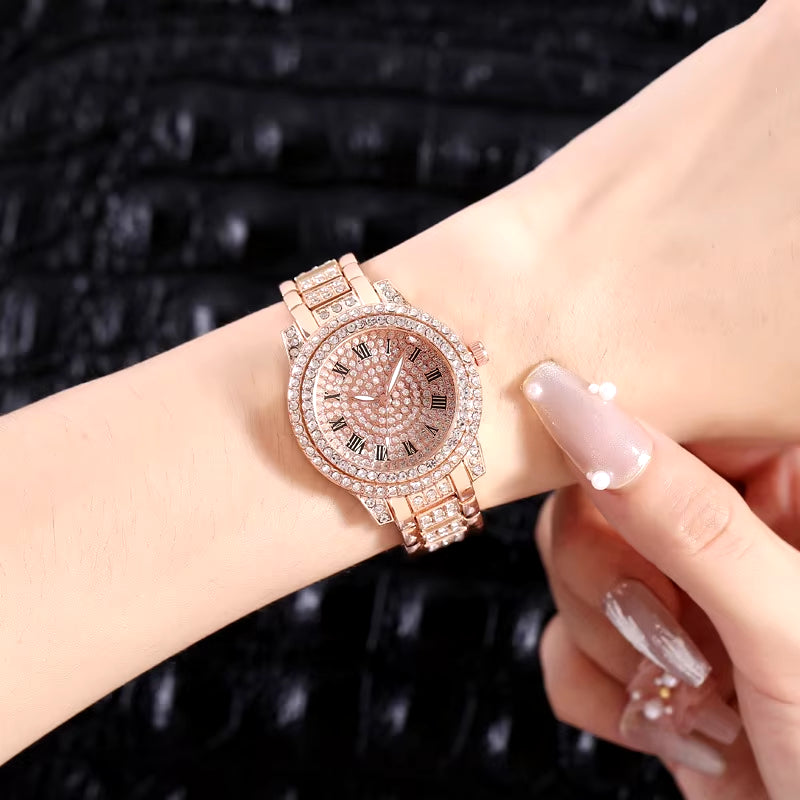 Women'S Luxury Crystal Exquisite Wristwatch Quartz Relogio Feminino Casual Ladies Watches Clock Montre Femme Mujer Female Saati