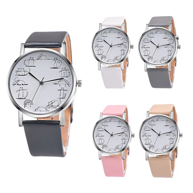 2025 Ladies Watches Casual Women Watches Cat Watches Female Wristwatches Quartz Cheap Price Dropshipping Relogio Feminino