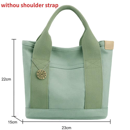 Canvas Bags for Women Handbags Shoulder Bags Solid Color Totes Shopper Bags Top-Handle Bags Casual Female Small Crossbody Bags