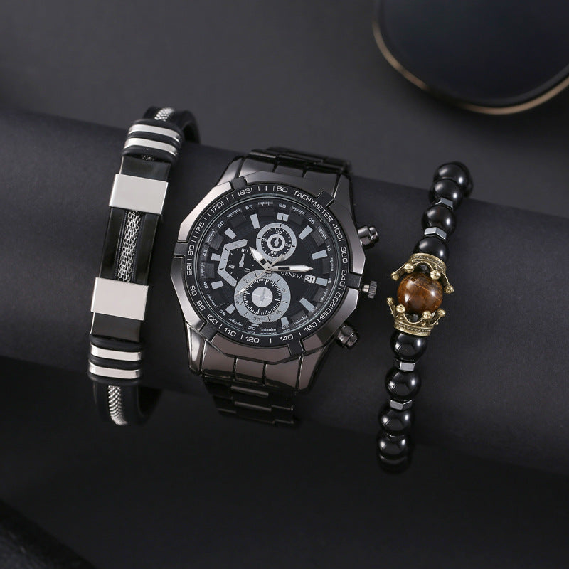 Men'S Super Running Racing Steel Belt Sports Suit Quartz Watch