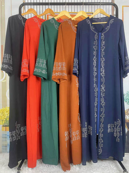 New Ramadan Muslim Dubai Abaya Long Sleeve Chiffon Loose Dashiki Muslim Cardigan Open Abayas African Women Clothing