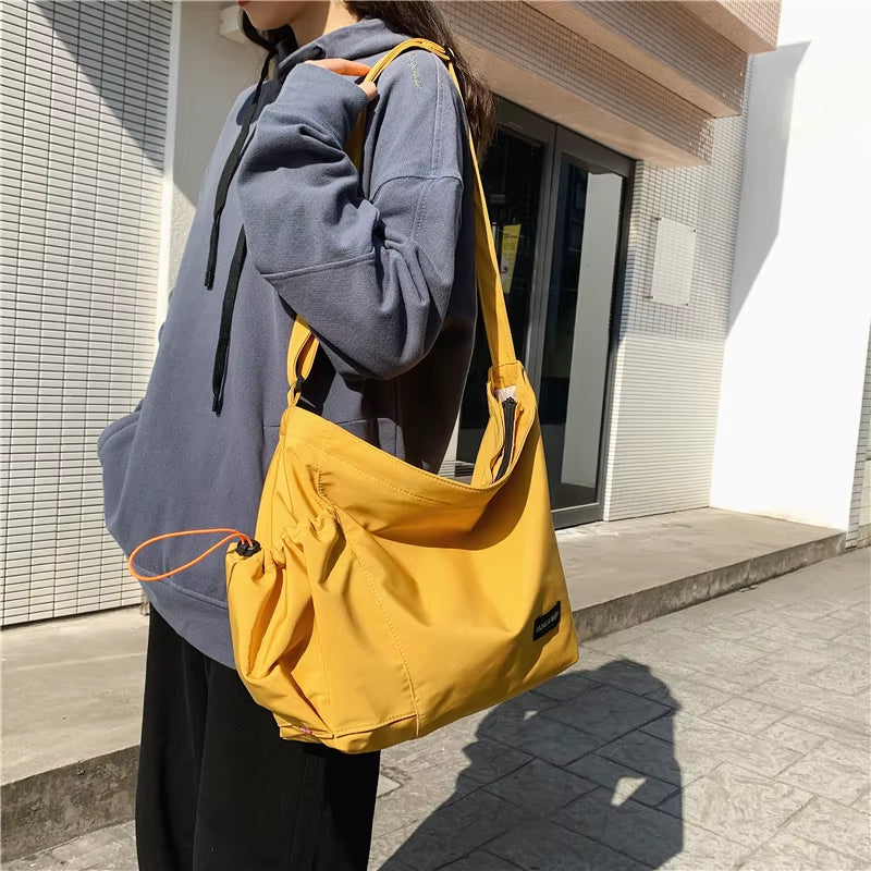 Shoulder Bags, Women'S Fashion Lazy Trend Bags, Large-Capacity Bags, Student Bags, New Korean Version of Simple Messenger Bags