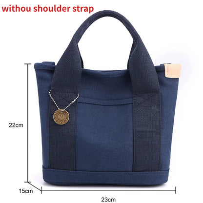 Canvas Bags for Women Handbags Shoulder Bags Solid Color Totes Shopper Bags Top-Handle Bags Casual Female Small Crossbody Bags