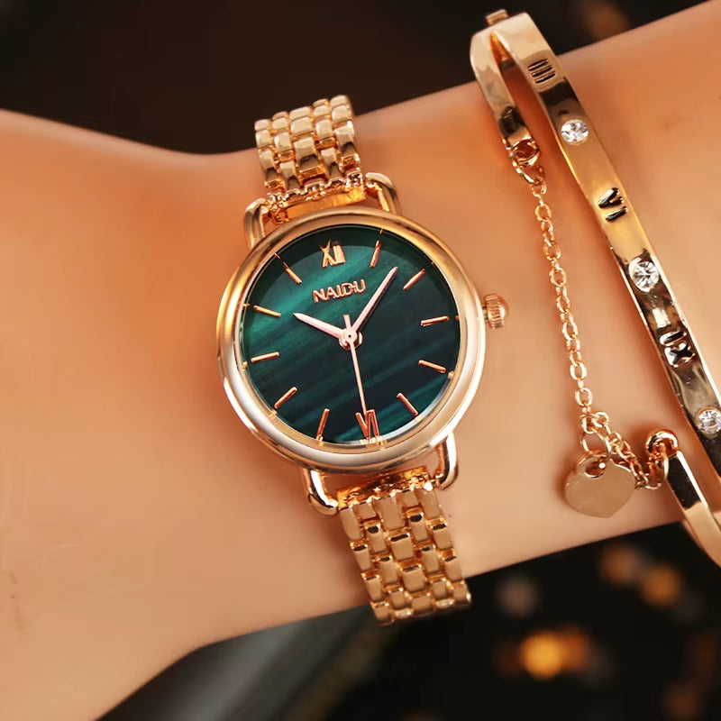 Fashion Rose Gold Woman Watch Luxury Stainless Steel Ladies Watches Small Dial Elegant Female Quartz Bracelet Wristwatch Reloj