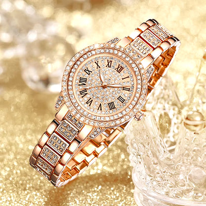 Women'S Luxury Crystal Exquisite Wristwatch Quartz Relogio Feminino Casual Ladies Watches Clock Montre Femme Mujer Female Saati