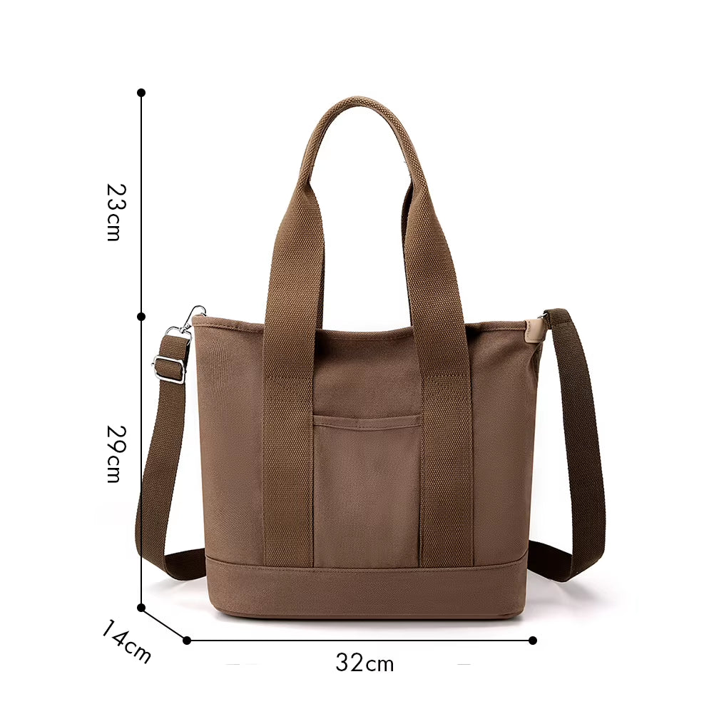 Canvas Bags for Women Handbags Shoulder Bags Solid Color Totes Shopper Bags Top-Handle Bags Casual Female Small Crossbody Bags