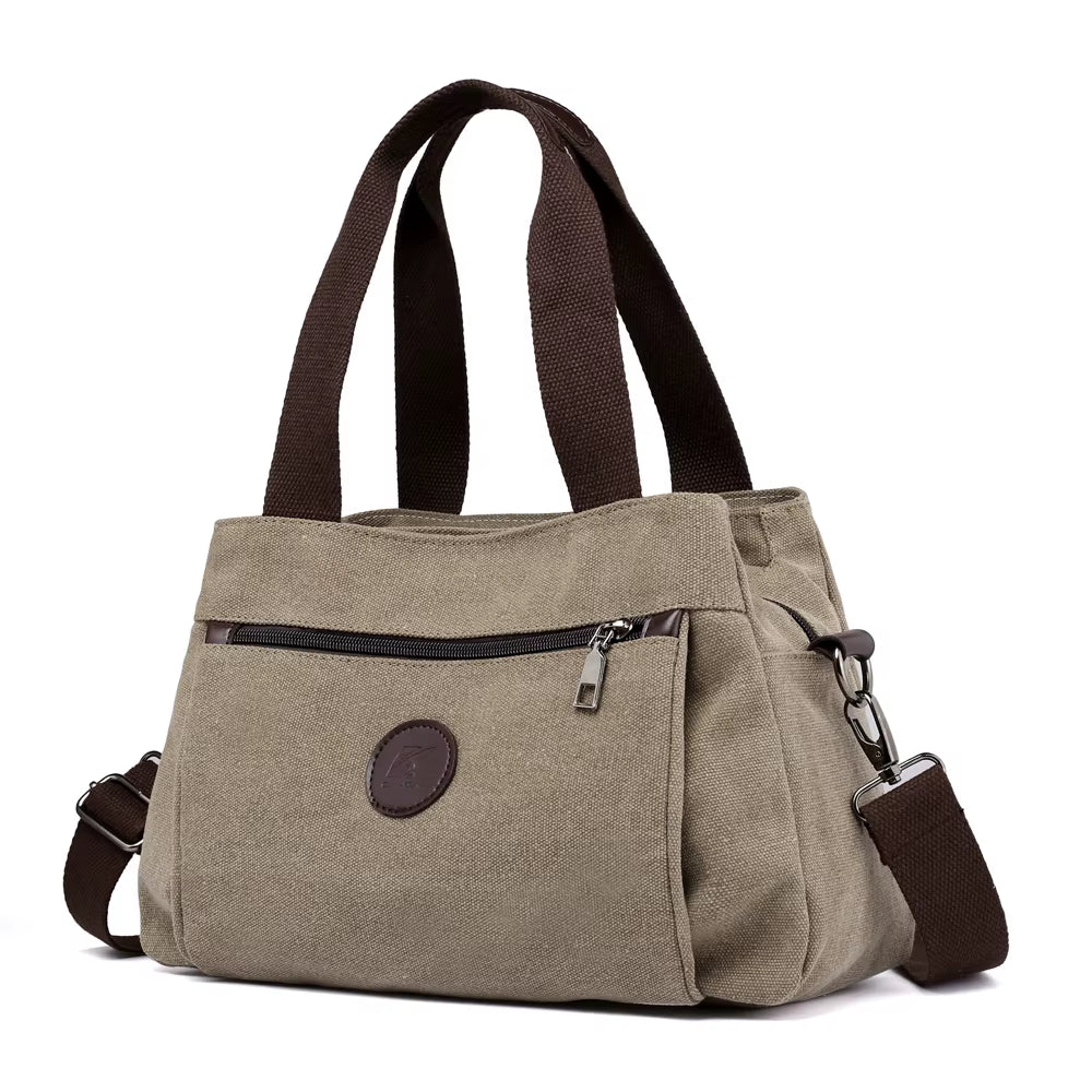 Women's Large Capacity Canvas Handbags - Versatile Shoulder, Messenger, and Crossbody Tote Bags for Work