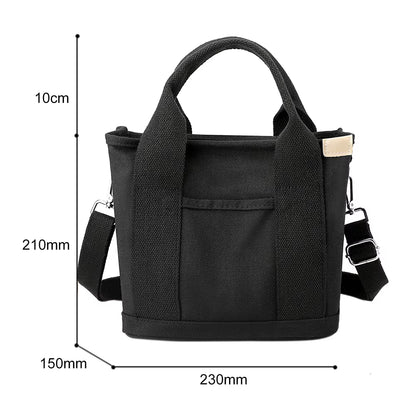 Canvas Bags for Women Handbags Shoulder Bags Solid Color Totes Shopper Bags Top-Handle Bags Casual Female Small Crossbody Bags